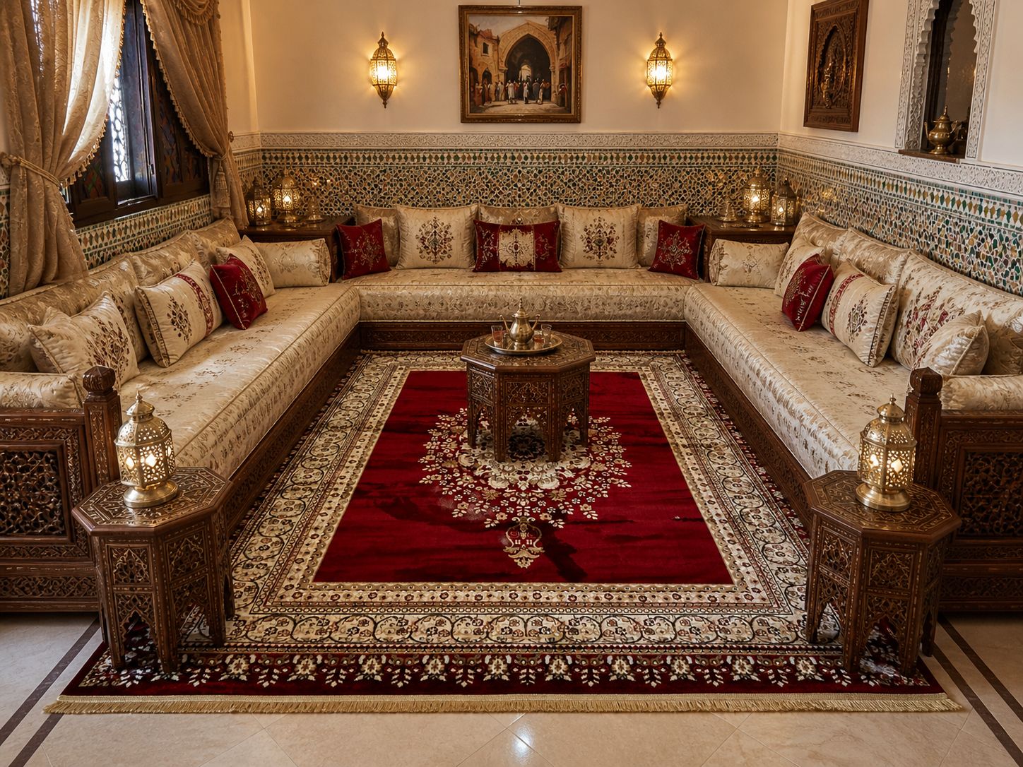 tapis istanbul rouge